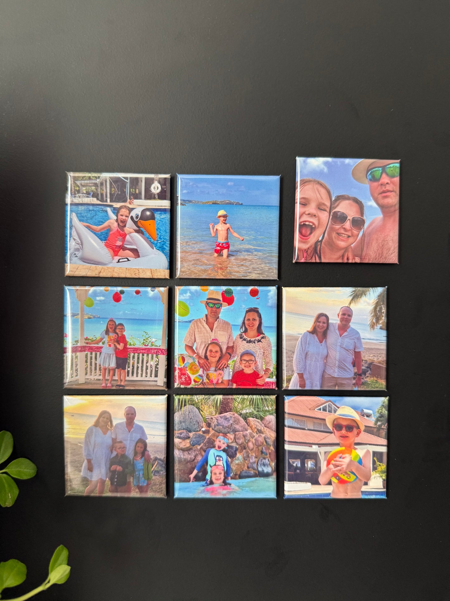 Set of 9 Personalised Photo Magnets – 5cm x 5cm