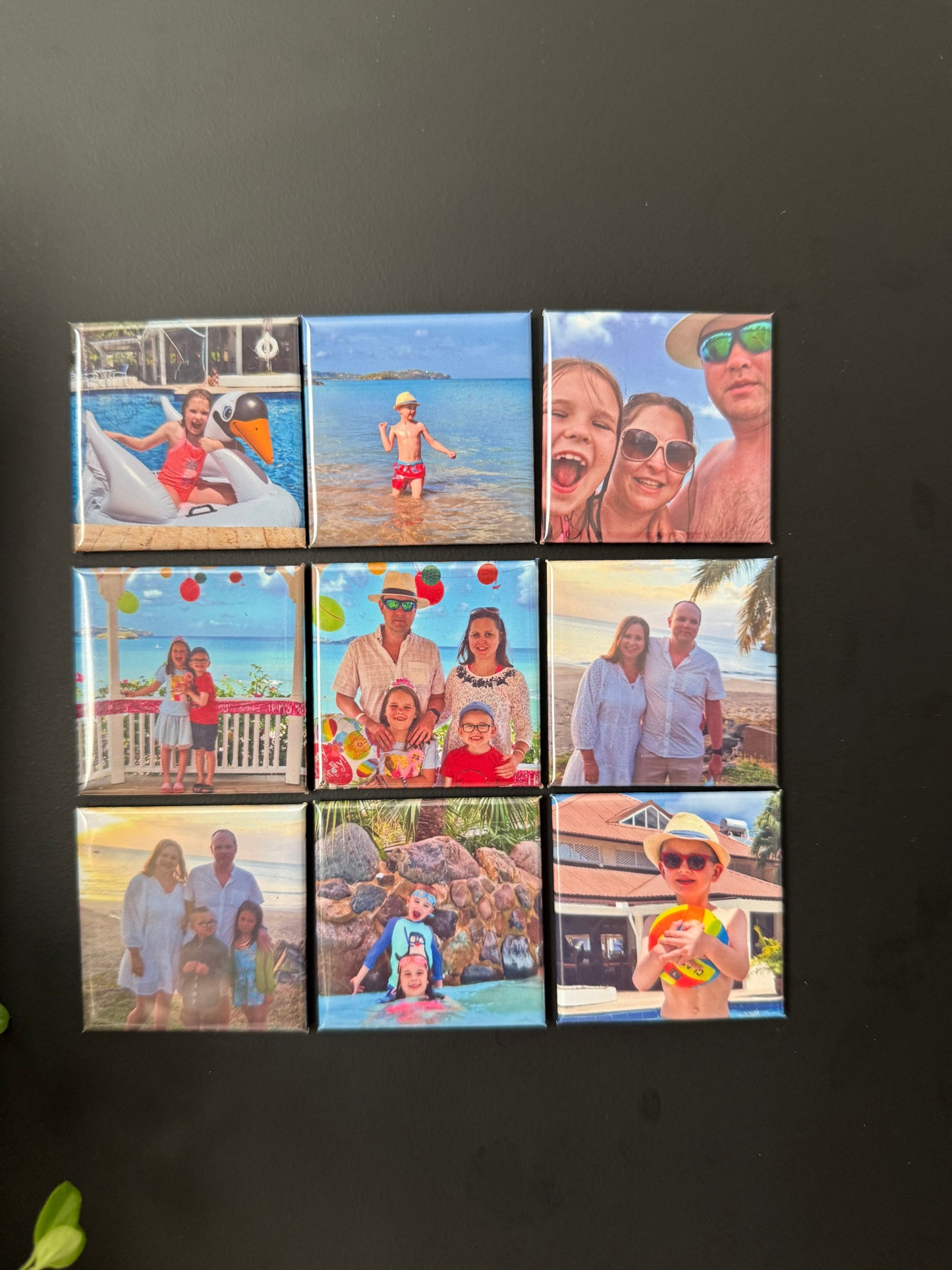 Set of 9 Personalised Photo Magnets – 5cm x 5cm