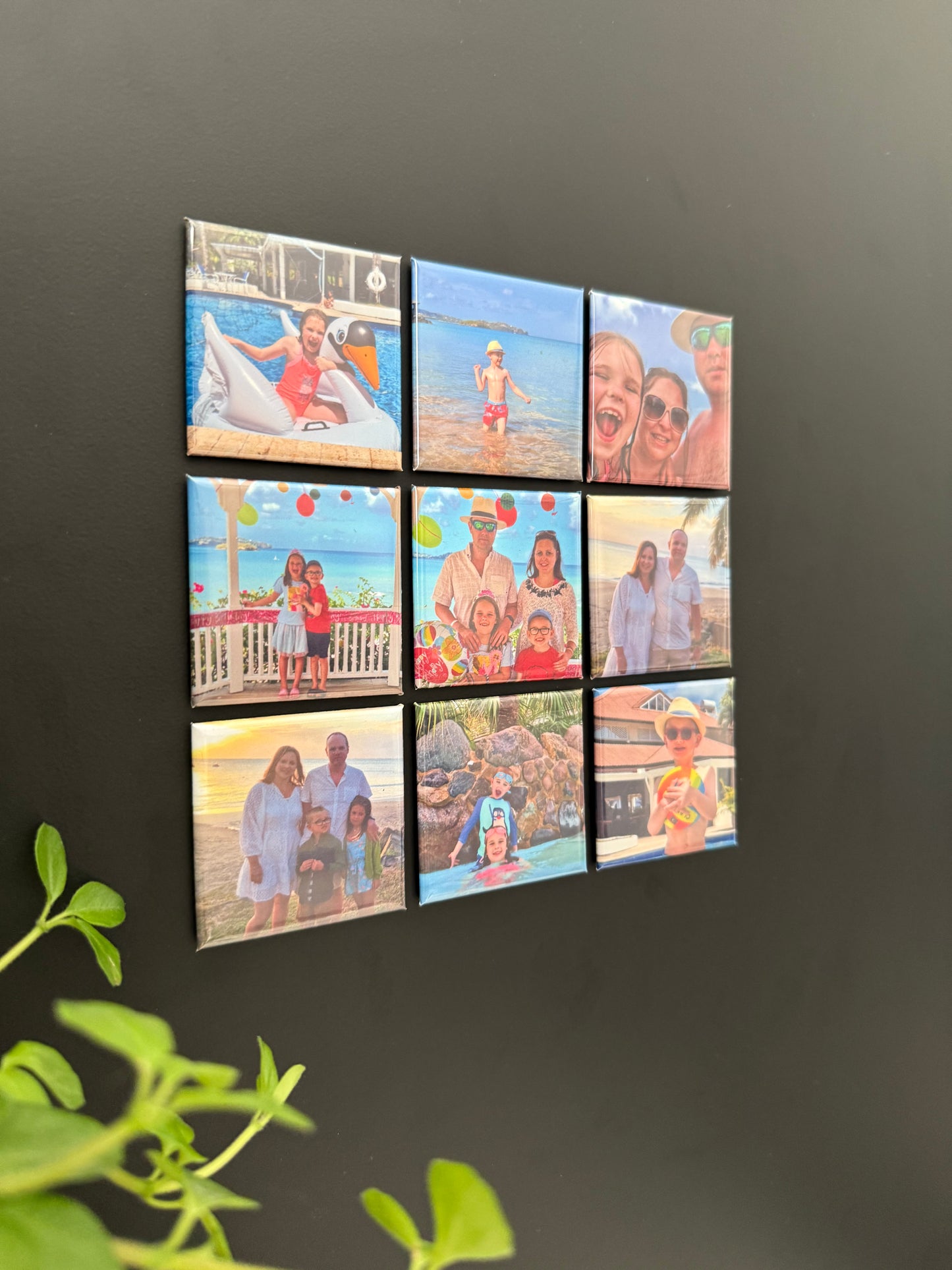 Set of 9 Personalised Photo Magnets – 5cm x 5cm